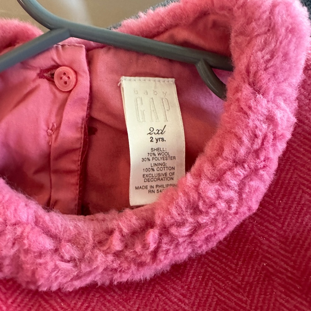 Pink wool winter dress